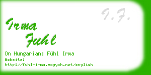 irma fuhl business card